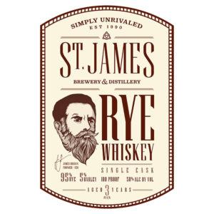 St. James Premium Whiskey label